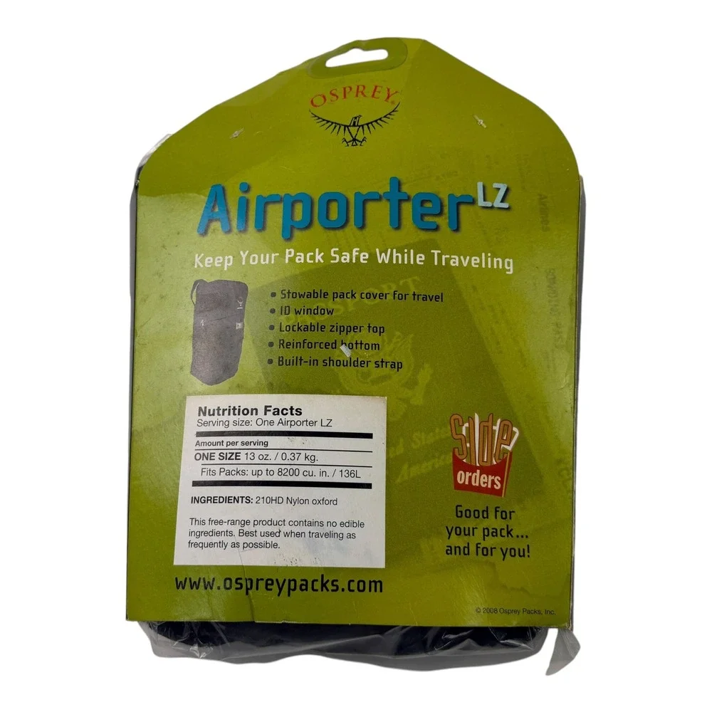 Osprey Airporter LZ Black Backpack Travel Cover Large 136L 8225 cu in NEW